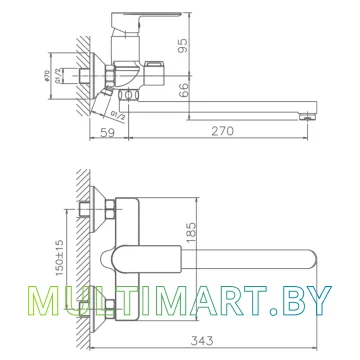 Смеситель Haiba HB22505-3 картинка 2